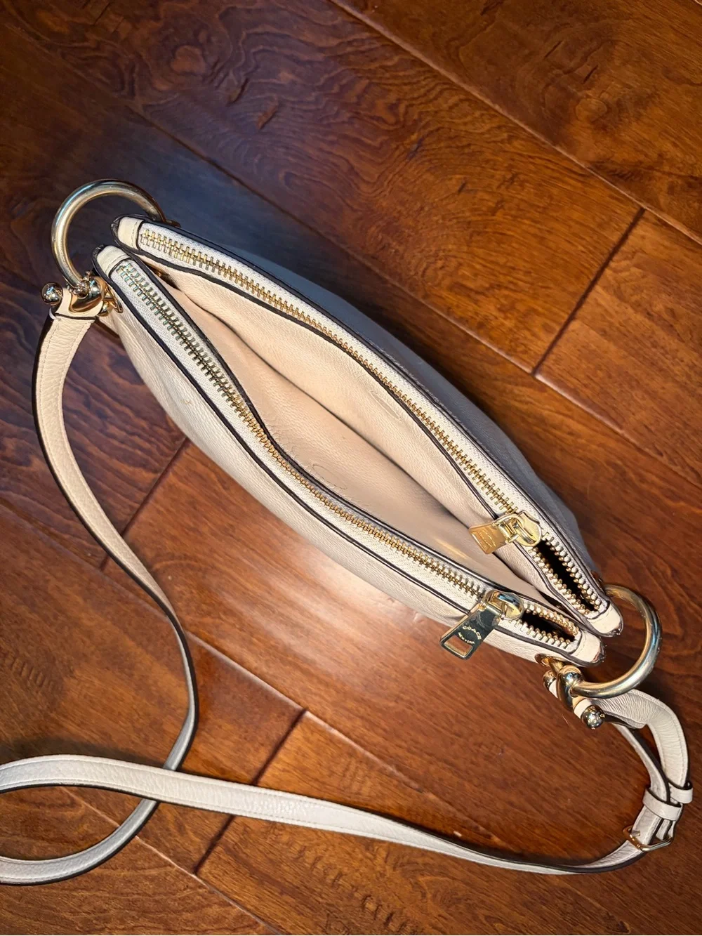 Coach Lyla Double-Zip Crossbody White